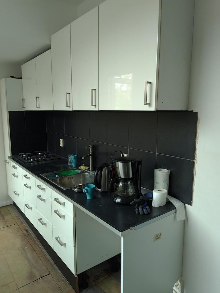 Keuken ikea wit, Ophalen, Gebruikt, Wit, Enkelwandige keuken