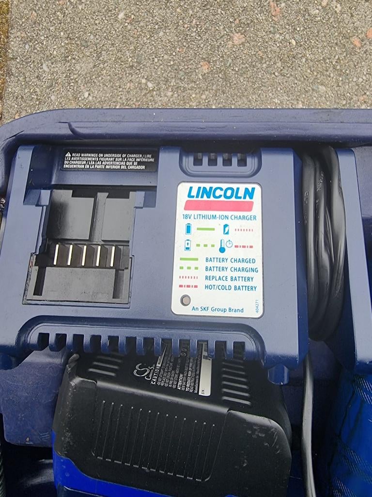Elektris vetspuit Lincoln 18V Lithium-Ion acculader met accu, Ophalen of Verzenden