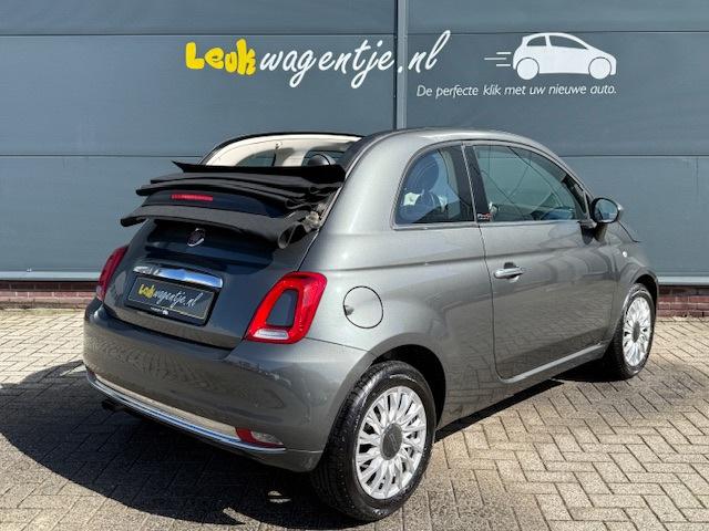 Fiat 500 C 0.9 TwinAir Turbo Lounge Cabrio *climate *lichtm., Auto's, Gebruikt, Zwart, Cabriolet, Leder en Stof