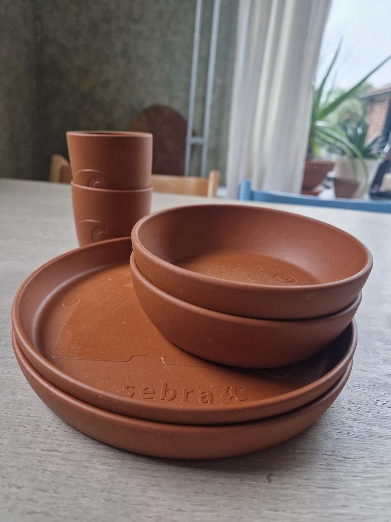 ZGAN Complete Sebra MUMS kinderservies Servies Terra - 2 p, Overige materialen, Ophalen of Verzenden, Zo goed als nieuw, Overige stijlen