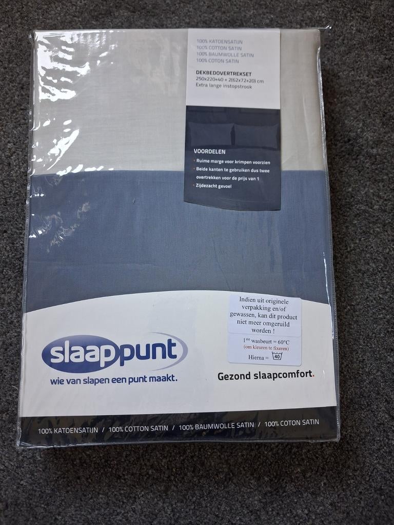 Slaappunt - dekbedovertrekset blauw/grijs, Blauw, Dekbedovertrek, Ophalen of Verzenden, Nieuw