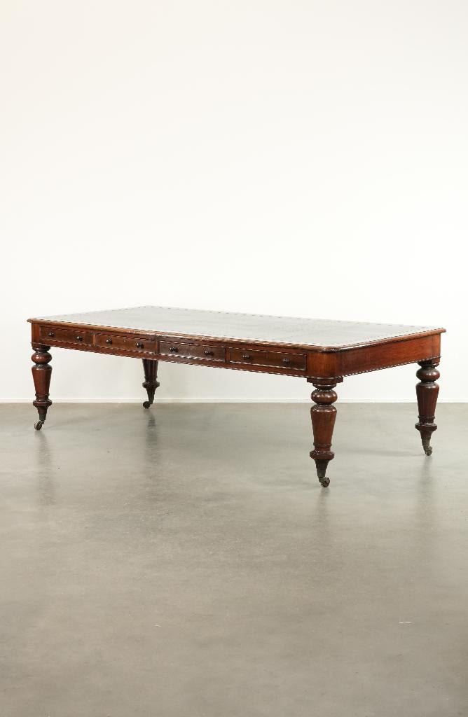 Uniek grote antieke Engelse schrijftafel/bureau uit 19e eeuw, Ophalen