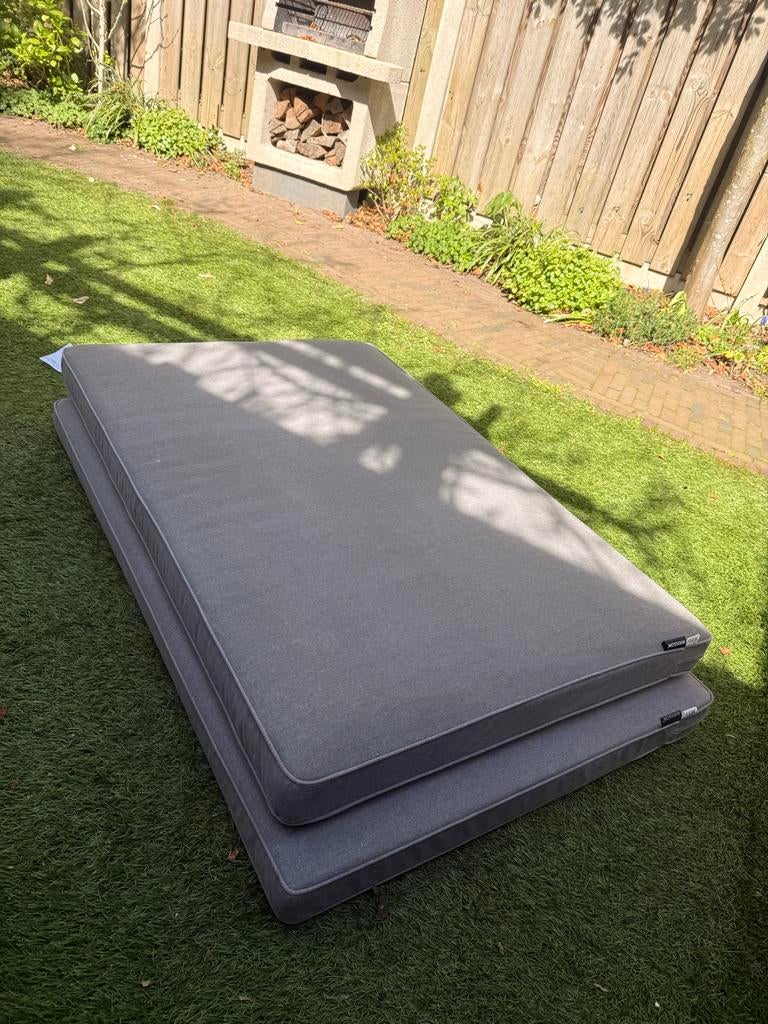 Lounge kussens voor palletbank - 180x80x8 cm, Ophalen, Gebruikt, Grijs, Rechthoekig