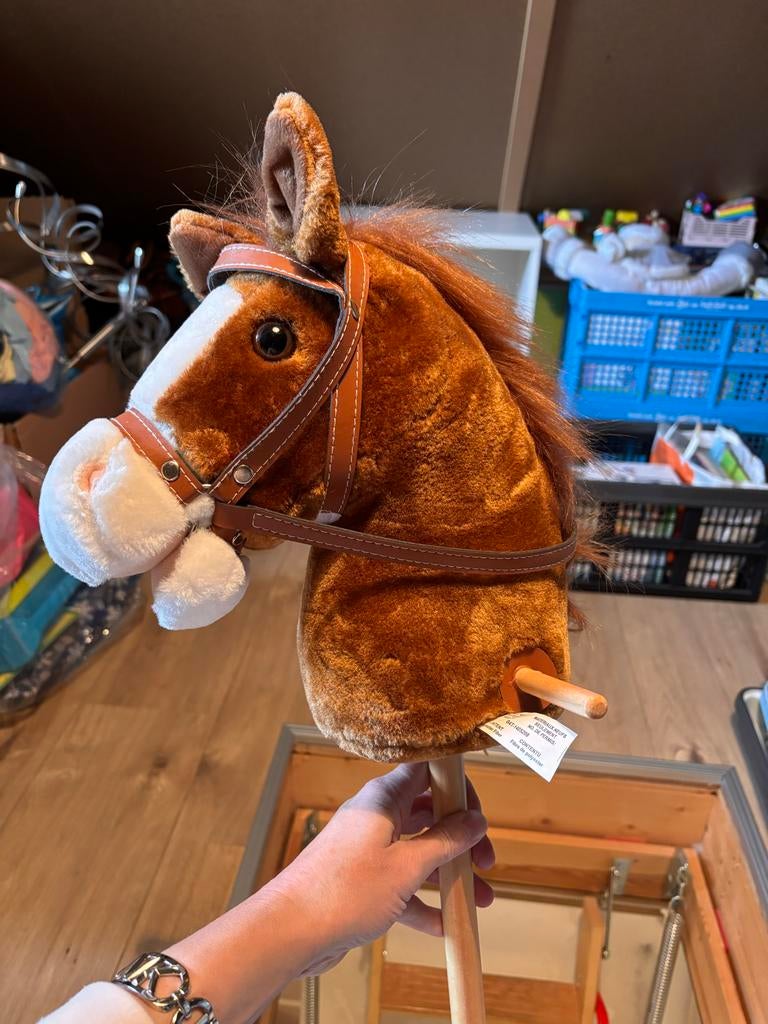 Houten stokpaard met geluid - Zo goed als nieuw, Kinderen en Baby's, Speelgoed | Overig, Ophalen, Zo goed als nieuw, Jongen of Meisje