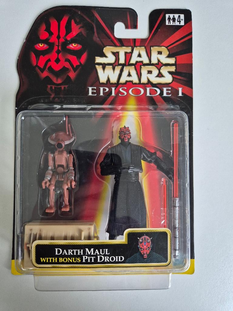 Star Wars EP1 Darth Maul Sith Lord + Red Bonus Pit Droid, Ophalen of Verzenden, Nieuw, Actiefiguurtje