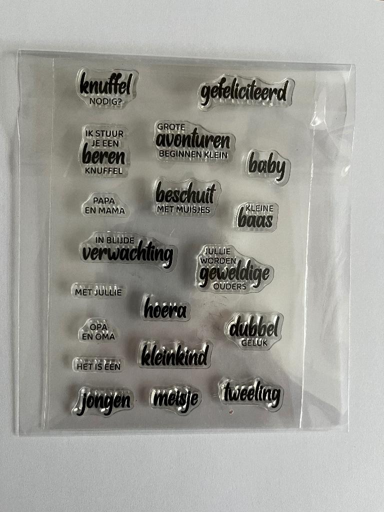 Clear stempels nederlandse tekst, Hobby en Vrije tijd, Stempelen, Ophalen of Verzenden, Nieuw, Clearstamp