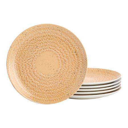 Hermes Gebaksbordjes Set van 8 stuks cm Zwart Mat Servies