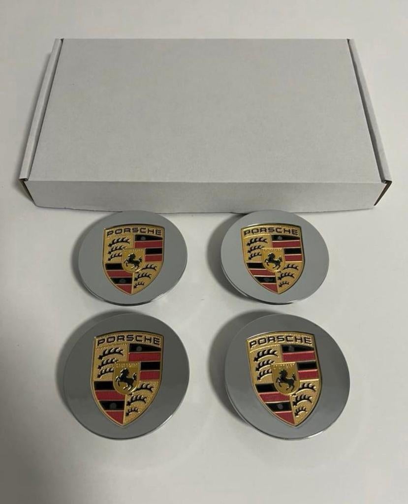 Porsche naafdoppen / wieldoppen – 76mm nieuw in doos Chroom, Ophalen of Verzenden, Nieuw