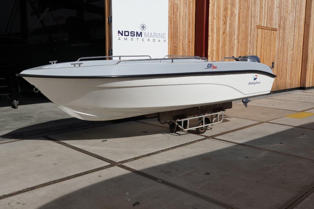 Hobby Boat 430 Open + Yamaha F25 - NIEUW, Ophalen, 10 tot 30 pk, Nieuw, 3 tot 6 meter