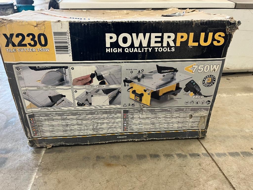 tegel zaagbank, Ophalen, Zo goed als nieuw, PowerPlus, 30 tot 70 mm