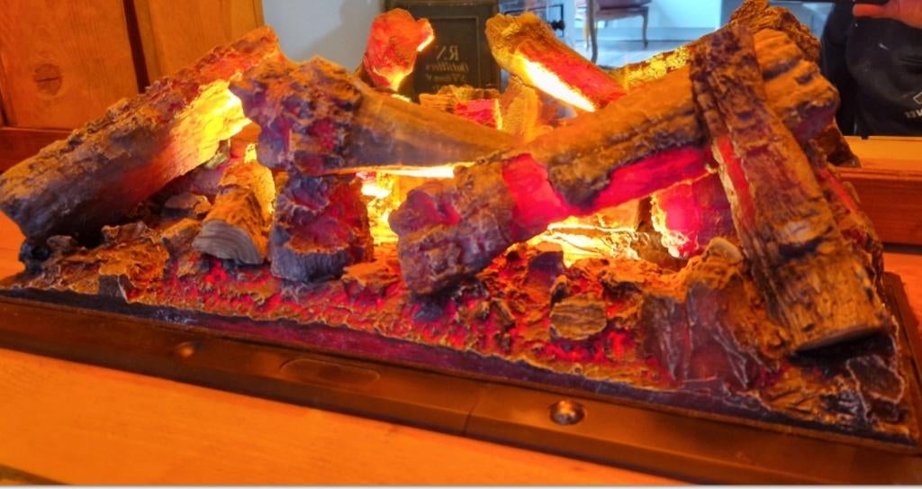 Faber/Dimplex Cassette 600 + Houtset | Elektrische haard, Ophalen, Zo goed als nieuw, Inbouwhaard, Elektrische haard