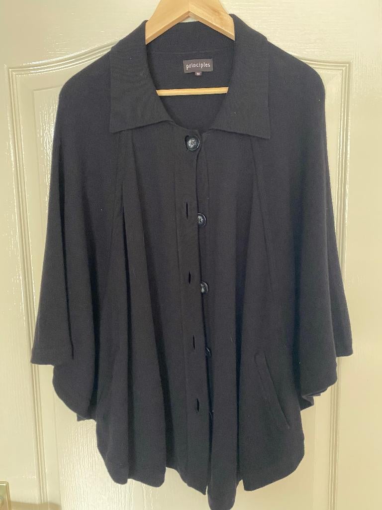 Mooie zwarte poncho, Zwart, Ophalen of Verzenden, Gedragen, Principles