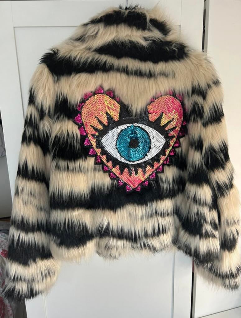 Desigual winter jas, Ophalen of Verzenden, Zo goed als nieuw, Maat 42/44 (L), Zwart