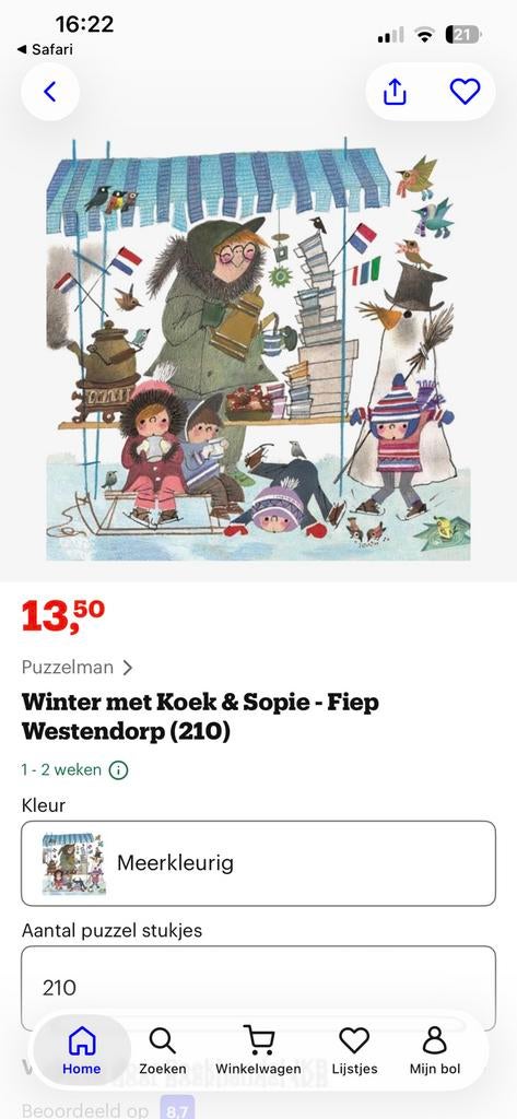 Fiep Westendorp puzzel, Ophalen of Verzenden, 500 t/m 1500 stukjes, Nieuw