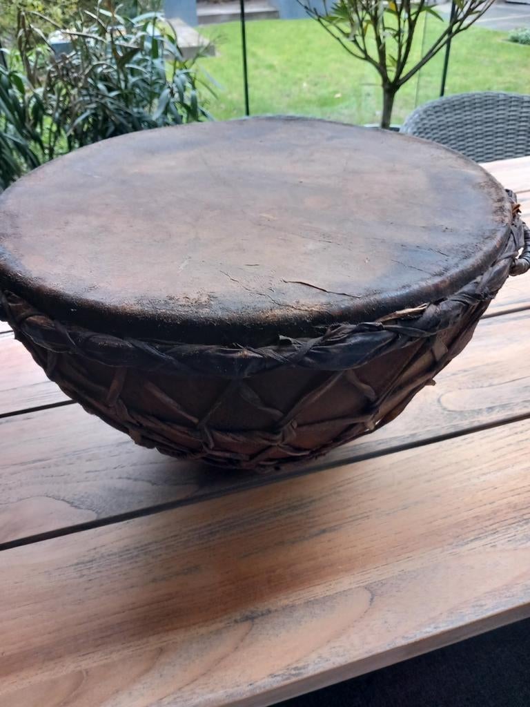 Afrikaanse keteltrommel ( bowl drum ), Muziek en Instrumenten, Percussie, Ophalen, Gebruikt