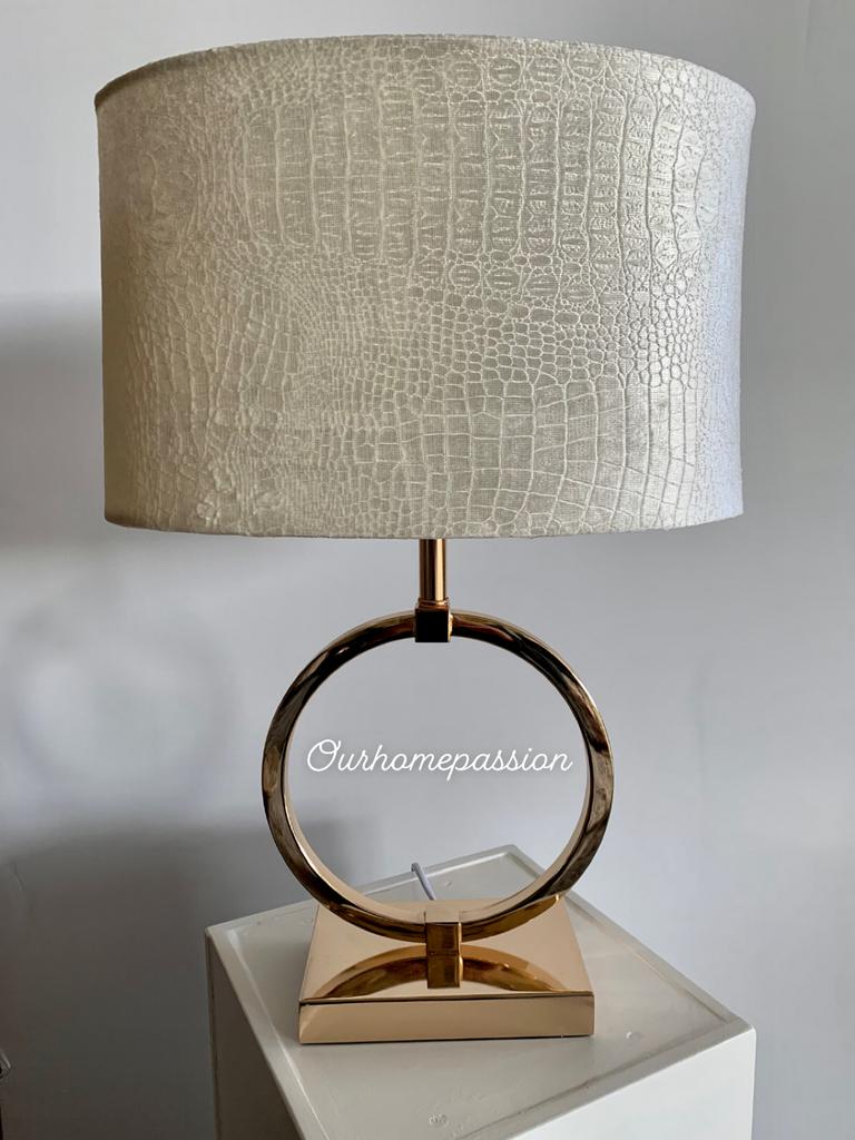 ENKEL RING LAMP ERIC KUSTER STYLE GOUD MET CROCO KAP GOLD, Ophalen of Verzenden, Nieuw