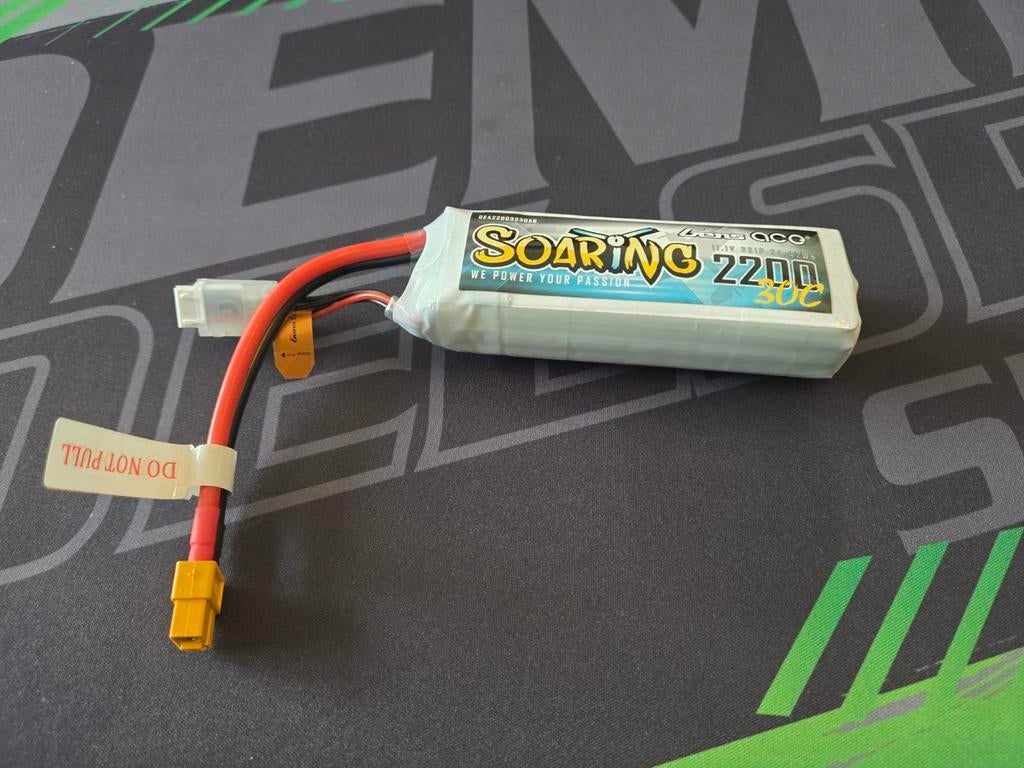 Soaring 2200mAh 3S 50C Lipo Batterij met XT60 connector, Ophalen of Verzenden, Gebruikt