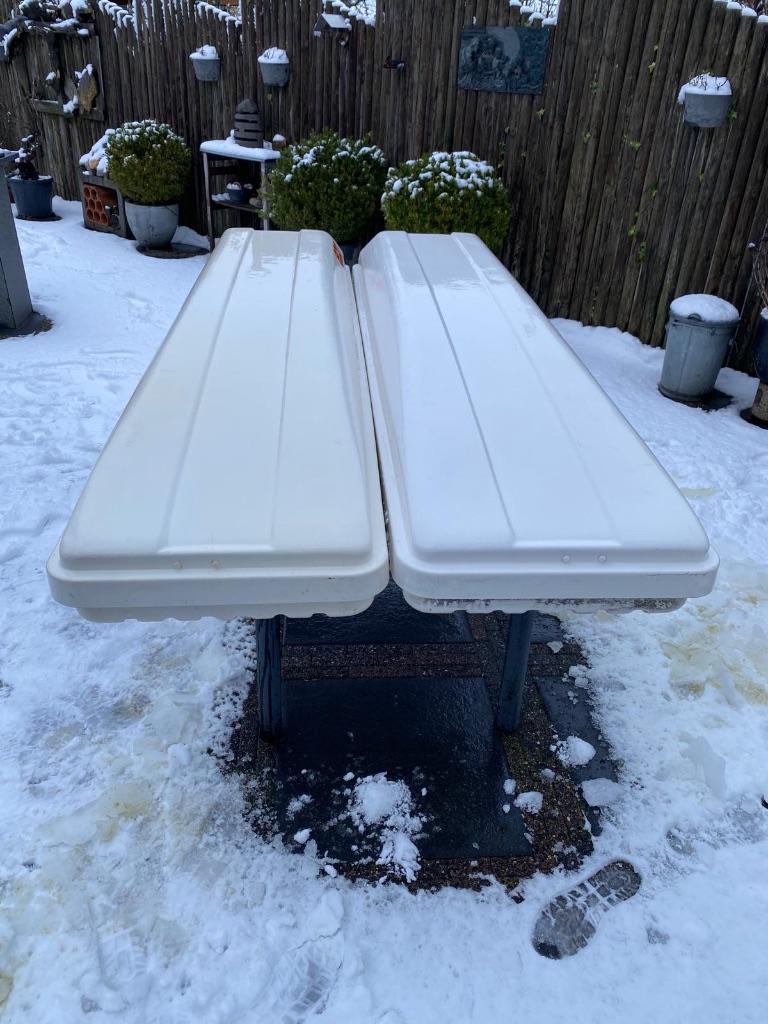 Vakantie dakkoffers, Ophalen, Gebruikt