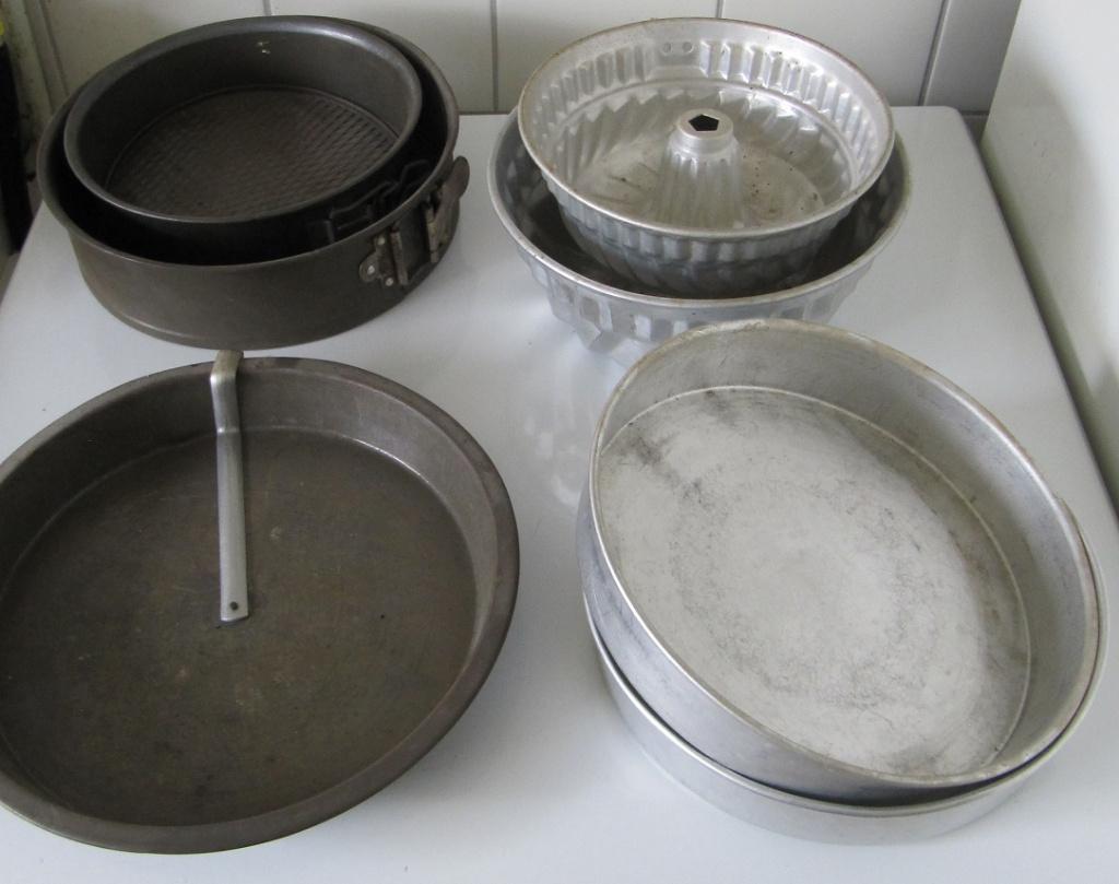 diverse vintage bakvormen, taartvormen, Ophalen of Verzenden