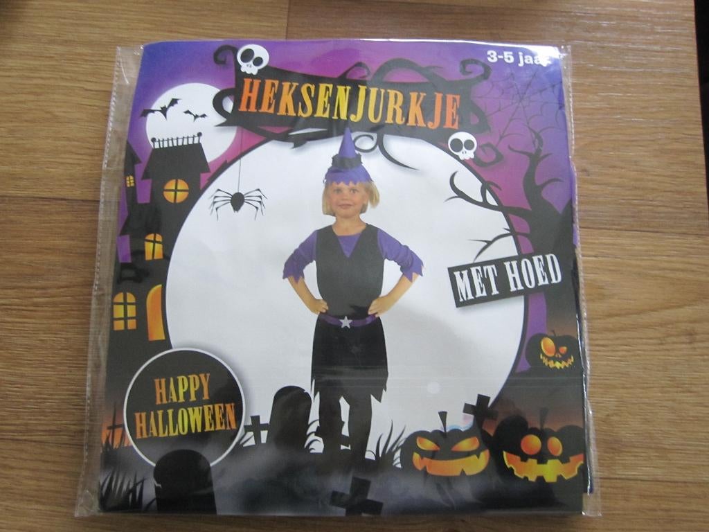 2-Delig heks en skeletjurkje mt 98/110 en mt 110/122 Nieuw., Ophalen of Verzenden, Nieuw, 110 t/m 116, Jongen of Meisje