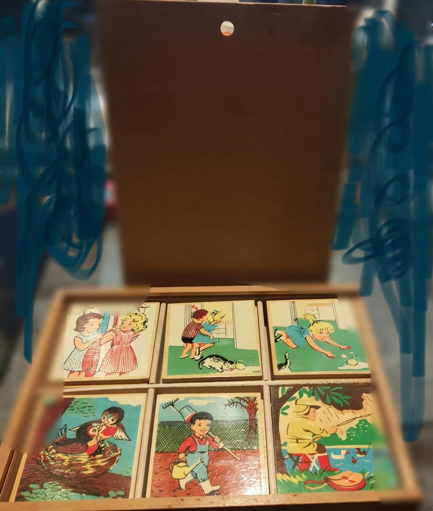 Spel J Blokland - Houten Puzzel Jaren '60, Ophalen of Verzenden, Gebruikt