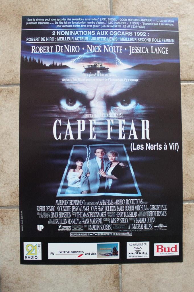 filmaffiche Robert de Niro Cape Fear 1991 filmposter, Verzamelen, Posters, Rechthoekig Staand, Ophalen of Verzenden, Zo goed als nieuw