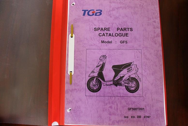 TGB GF5 ergon 1997 spare parts catalogue rapido ?, Ophalen of Verzenden
