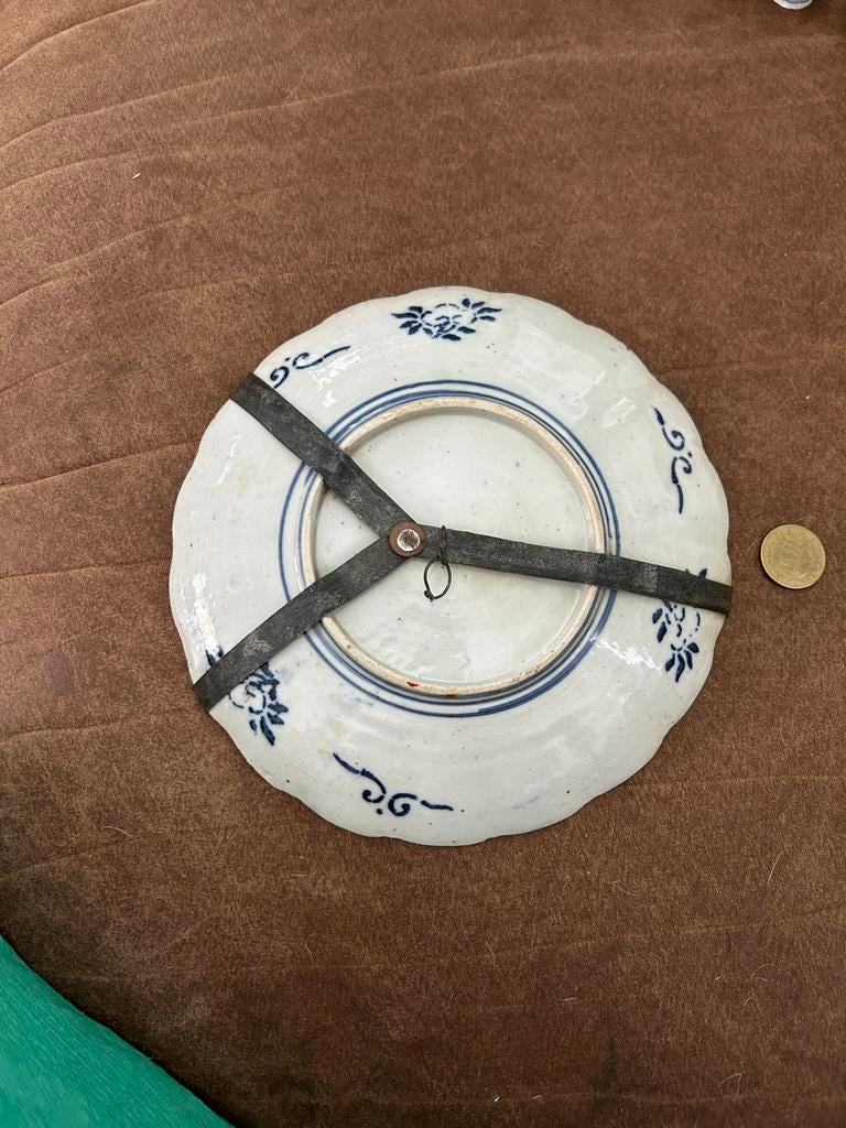 Antiek Japans Imari porseleinen bord 19e eeuw, Antiek en Kunst, Ophalen of Verzenden