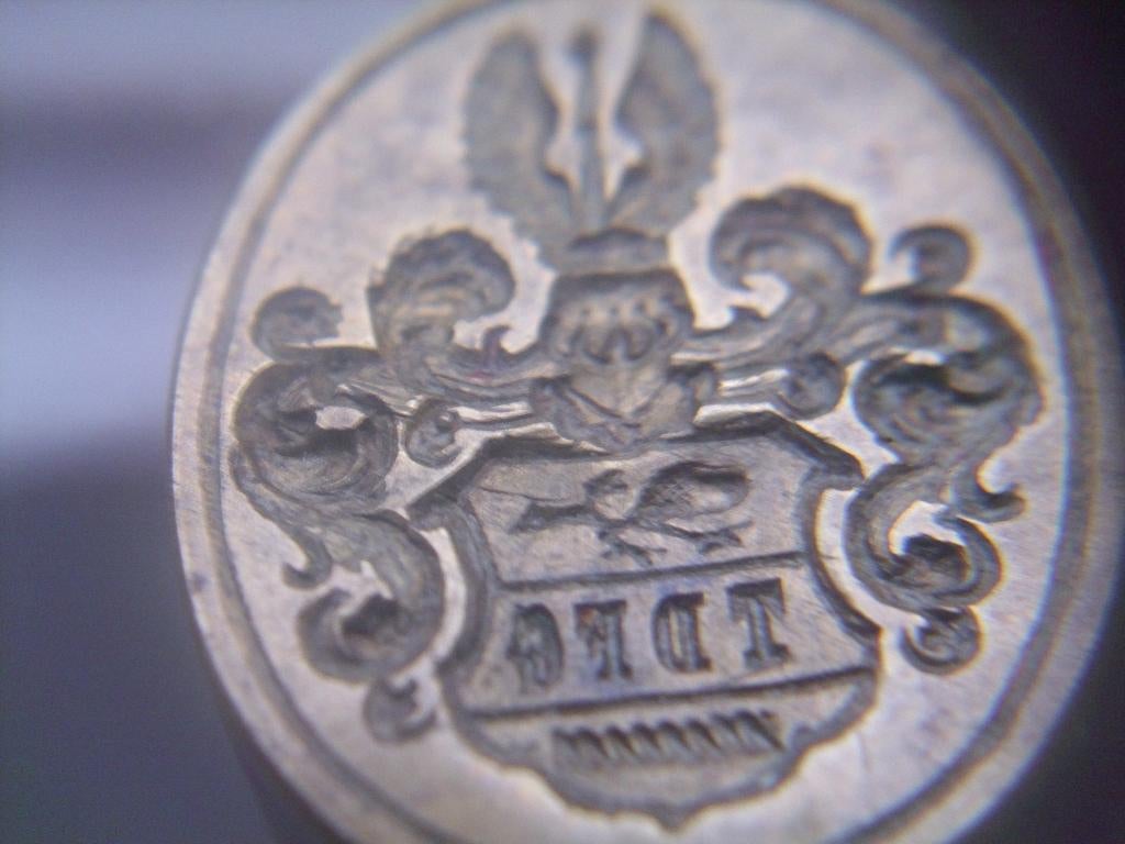 Lakstempel met adellijk familiewapen - Geneologie, Antiek en Kunst, Verzenden