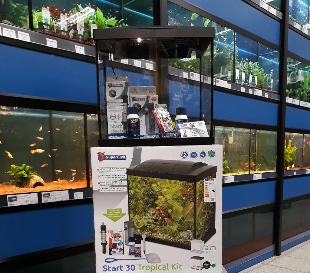 Aquarium start set met ledlicht, filter, verwarming en meer, Dieren en Toebehoren, Vissen | Aquaria en Toebehoren, Nieuw, Leeg aquarium