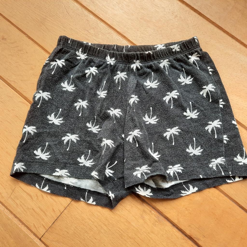 HEMA bermuda zwart palmbomen maat 98/104, Kinderen en Baby's, Kinderkleding | Maat 98, Meisje, Broek, Ophalen of Verzenden