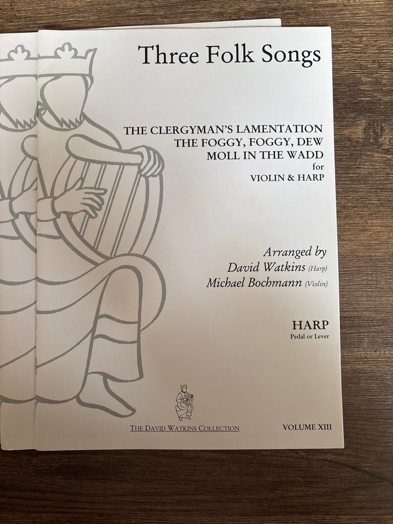 Three Folk Songs bladmuziek voor viool en harp, Gebruikt, Ophalen of Verzenden, Thema, Viool of Altviool