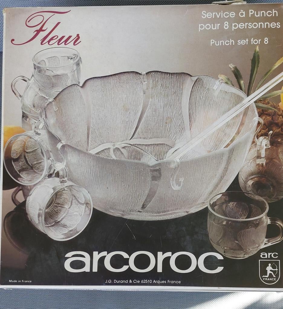 Arcoroc Fleur punch set, Huis en Inrichting, Ophalen of Verzenden