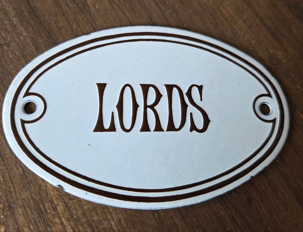 Vintage emaille A Dodo oval sign "Lords", Ophalen of Verzenden