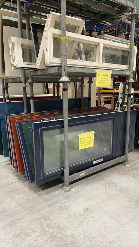 Schuurdeuren | achterdeuren | tuindeuren | gebruikt, Ophalen, Kunststof, 80 tot 100 cm, 200 tot 215 cm