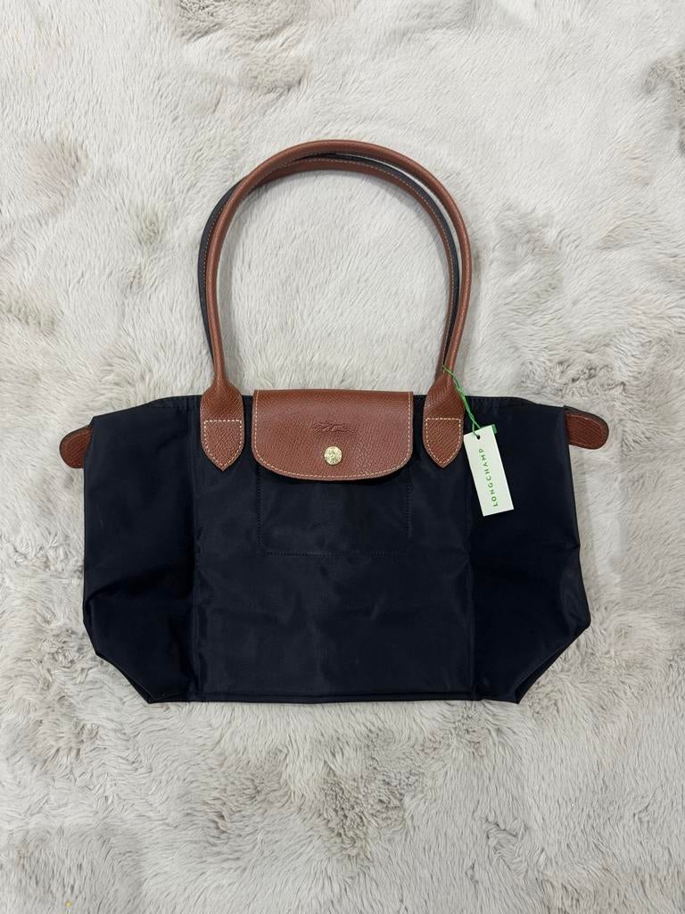 Longchamp Zwarte Tas Maat M, Ophalen of Verzenden, Zo goed als nieuw, Zwart, Handtas