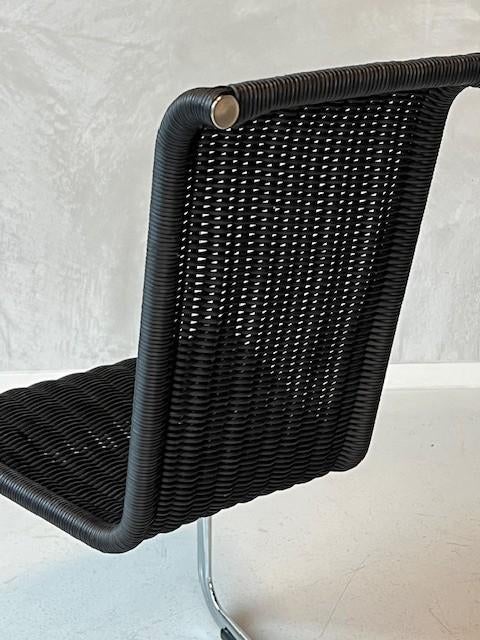 Tecta B20 eetkamerstoel vintage eettafelstoel sledestoel, Huis en Inrichting, Stoelen, Gebruikt, Zwart, Vintage, Ophalen of Verzenden