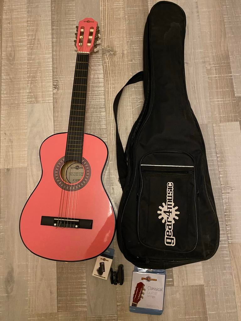 Roze gitaar, Ophalen, Zo goed als nieuw, Klassieke of Spaanse gitaar