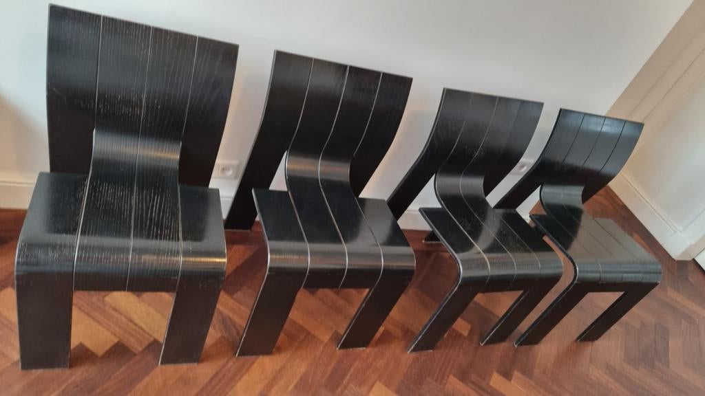 Vintage eetkamerstoelen Castelijn Gijs Bakker dutch design, Ophalen, Gijs bakker, Zwart, Unknown