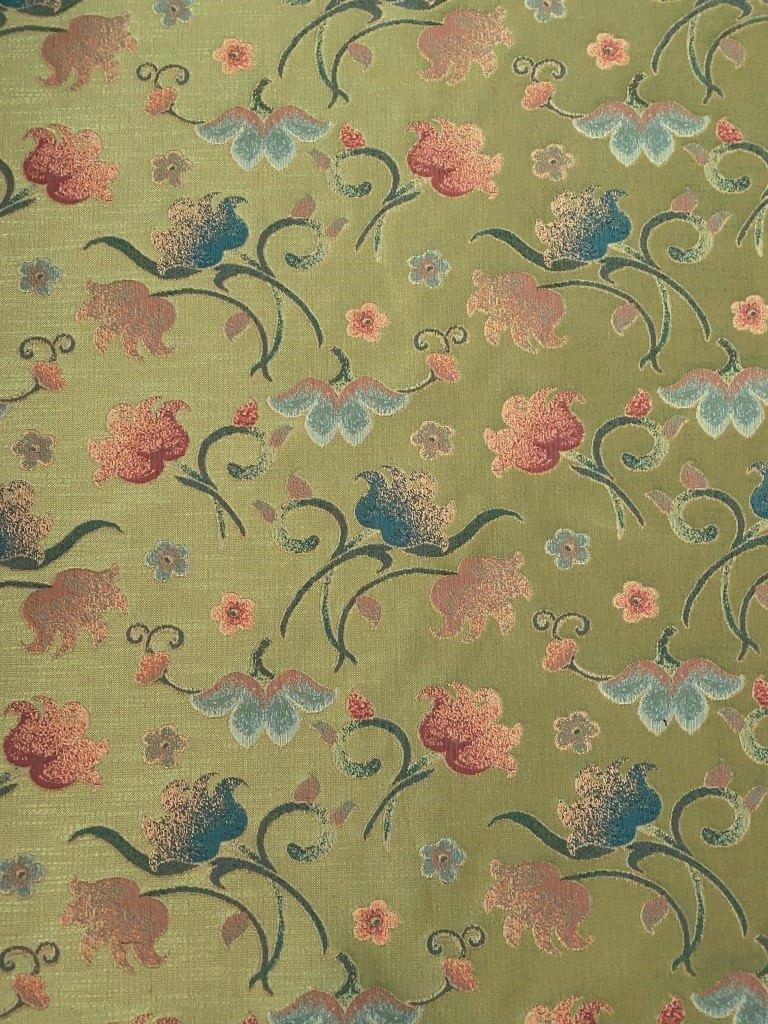 STOF VOOR DESIGN: Keymer meubelstof PER METER MAX. 14 METER, 120 cm of meer, Ophalen of Verzenden, Polyester, Groen