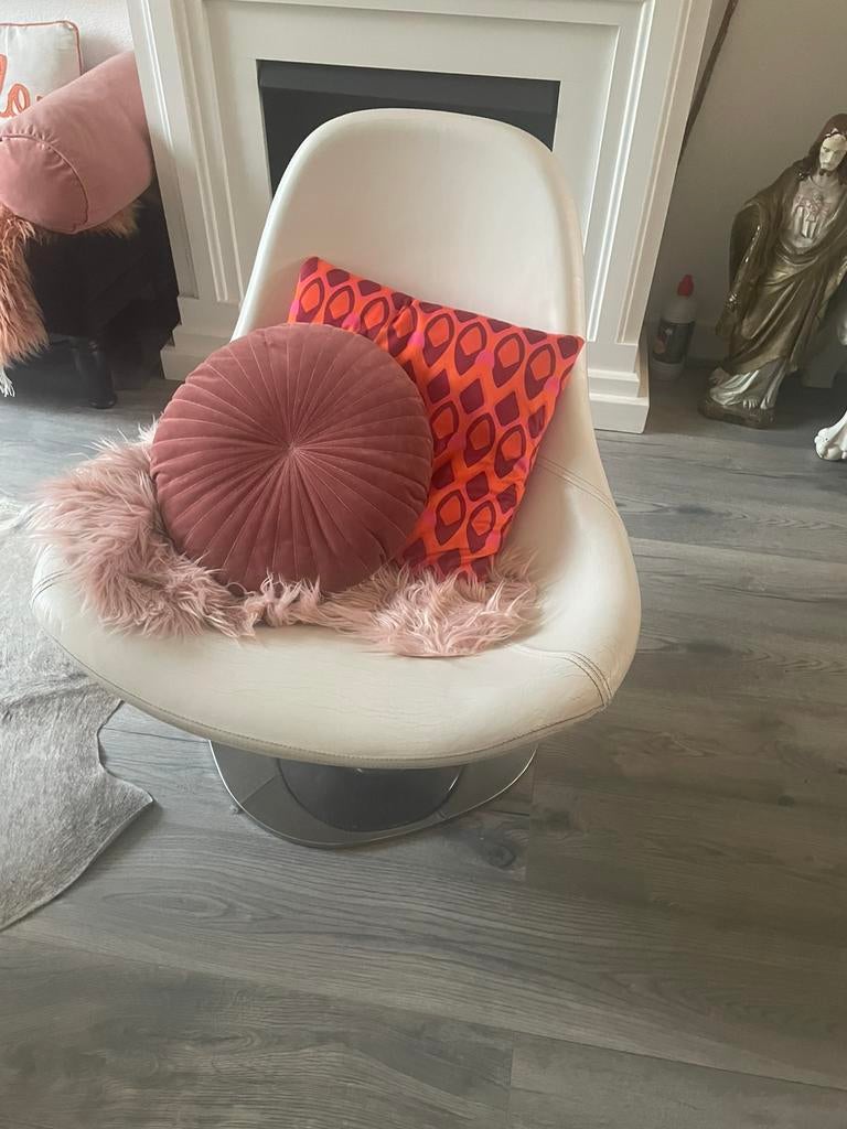 2 leren fauteuils ikea Tirup wit, Ophalen, Gebruikt, 50 tot 75 cm, Leer