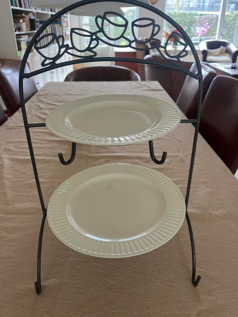 Mooie etagere met mokhaakjes, Ophalen of Verzenden, Zo goed als nieuw