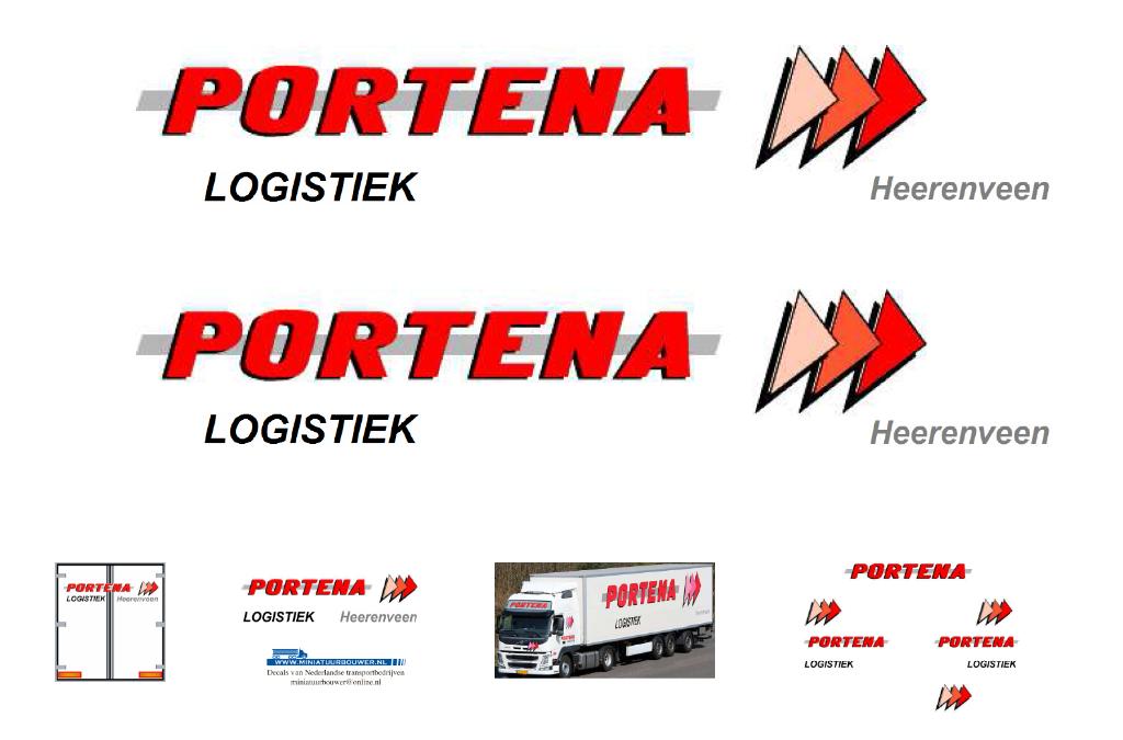 Vrachtauto decal 1:50 Portena logistiek Heerenveen, Verzenden, Nieuw, Bus of Vrachtwagen, Overige merken