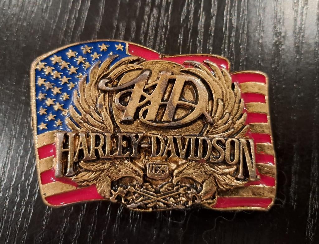 Vintage Harley Davidson Gesp 1980 Harmony U-88 Eagle, Losse buckle of gesp, Overige kleuren, Minder dan 95 cm, Ophalen of Verzenden