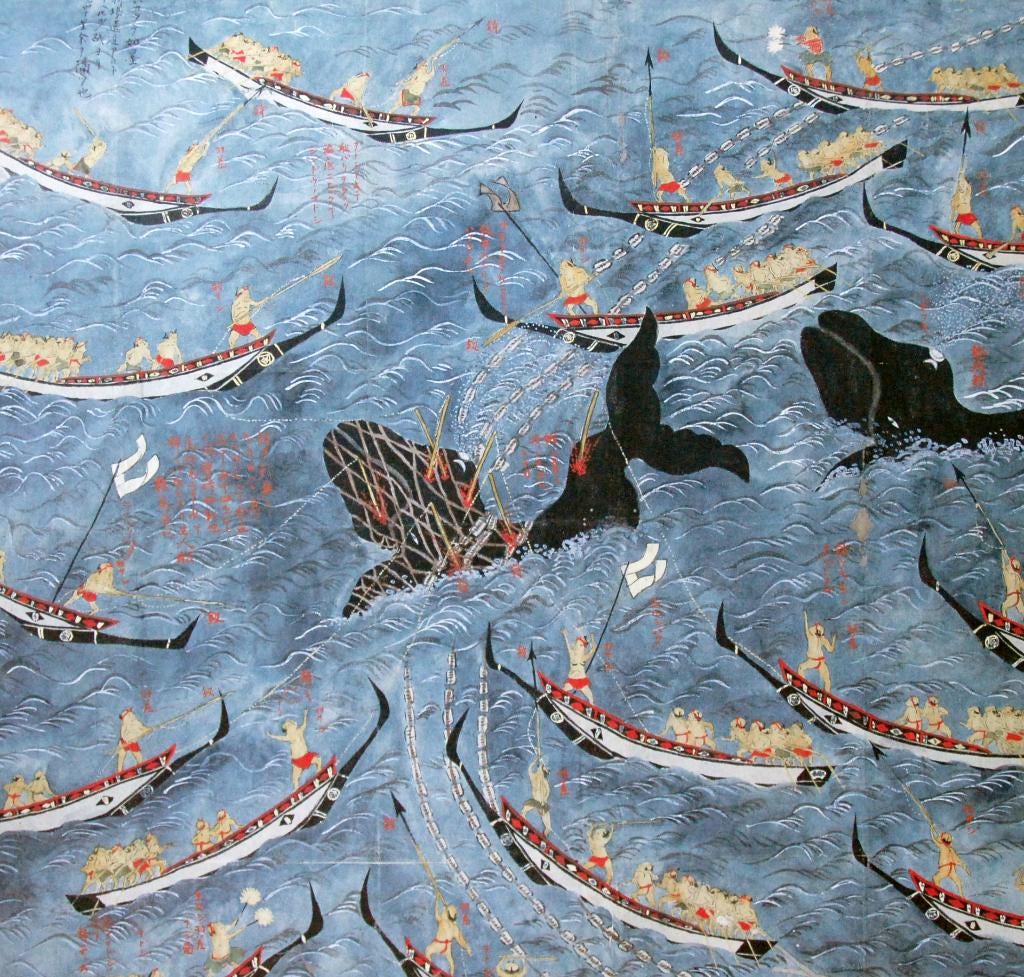 Japan walvisvangst unieke grootformaat prenten, Dieren en Toebehoren, April, Meerdere dieren