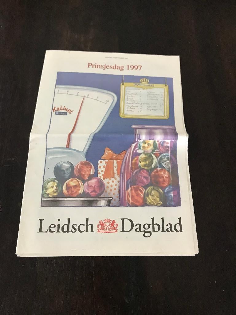 Leidsch Dagblad dinsdag 16 september 1997 Prinsjesdag, Ophalen of Verzenden, 1980 tot heden, Krant