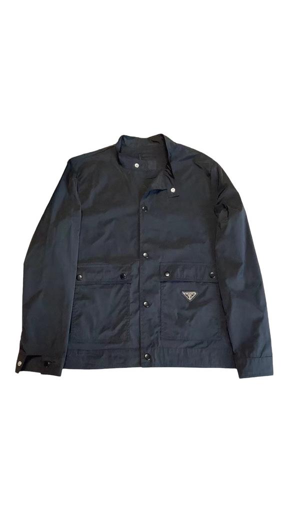 Prada Re-Nylon Logo jas zwart, Ophalen of Verzenden, Zo goed als nieuw, Overige maten, Zwart