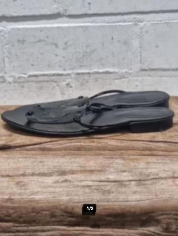 Bruno Magli - Prachtige leren slippers sandalen maat 37, Zwart, Zo goed als nieuw, X, Sandalen of Muiltjes