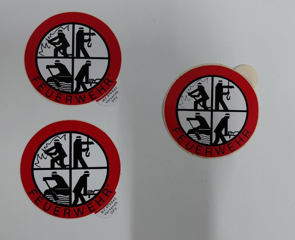 3 stickers duitse brandweer, Ophalen of Verzenden, Zo goed als nieuw
