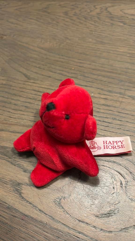 Happy Horse 1996 beertje beer knuffel rood, Kinderen en Baby's, Speelgoed | Knuffels en Pluche, Ophalen of Verzenden, Zo goed als nieuw